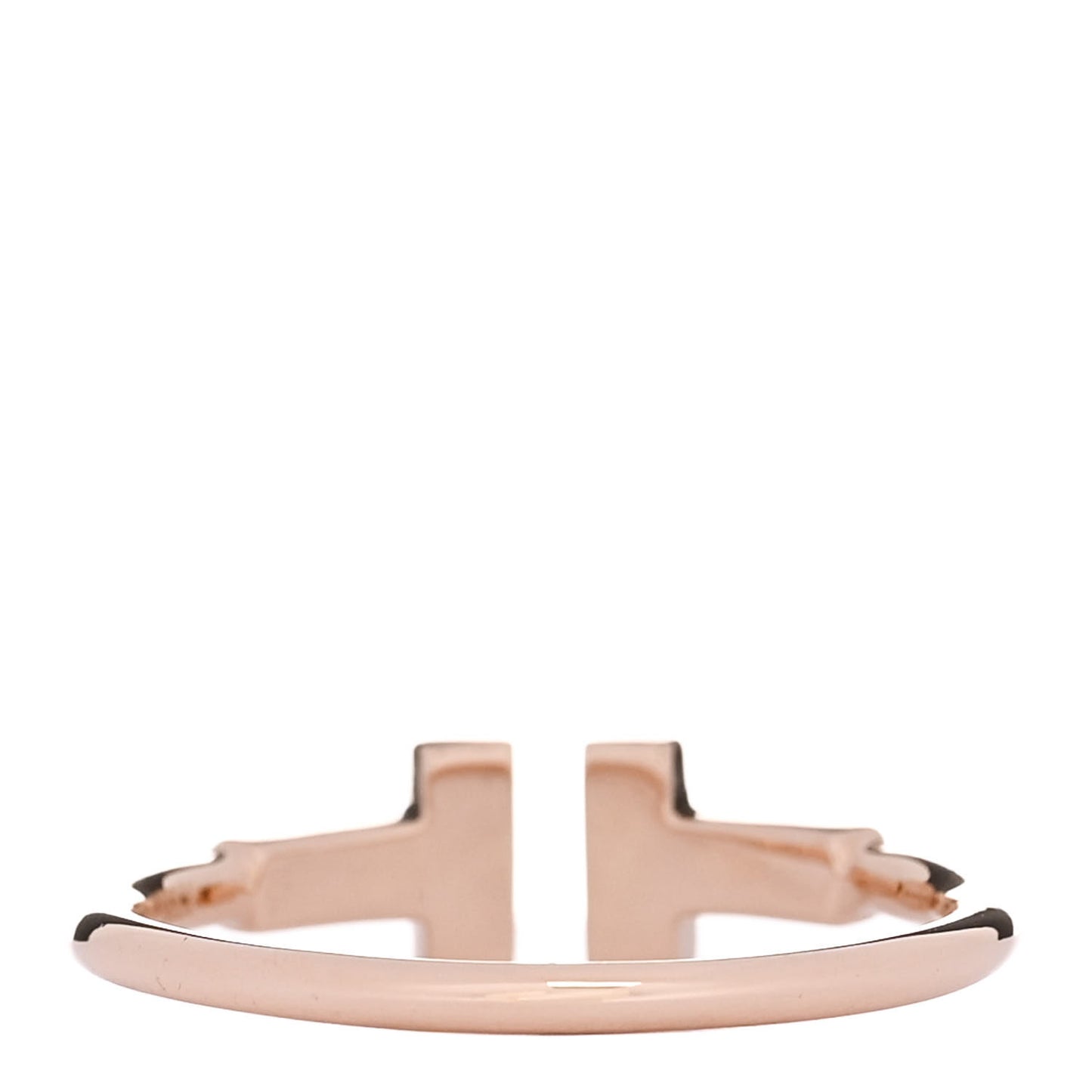 18K Rose Gold Diamond T Wire Ring 58 8.25