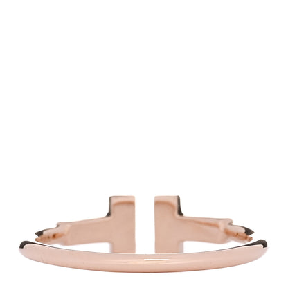 Tiffany 18K Rose Gold Diamond T Wire Ring 58 8.25 3 of 4
