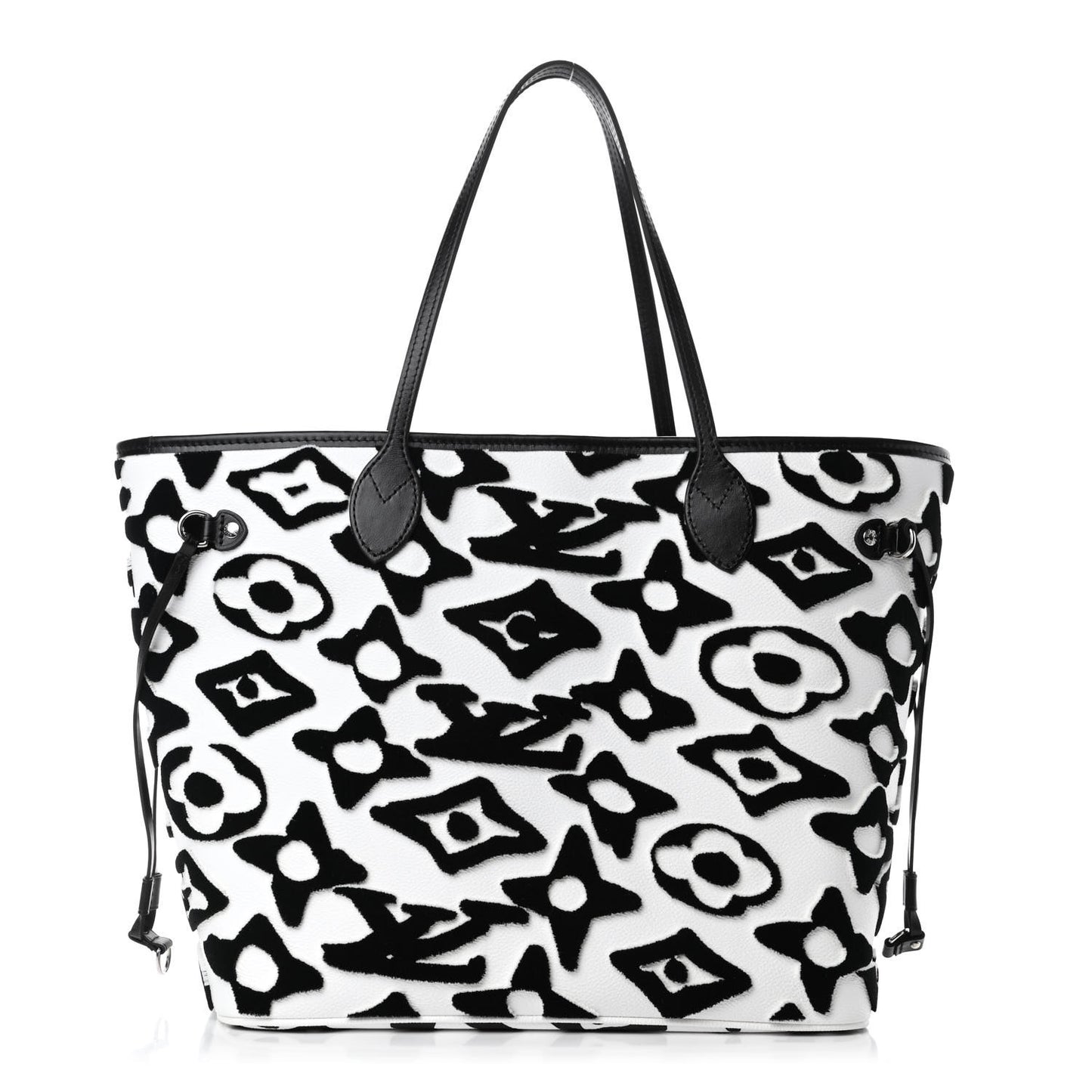 X UF Tufted Monogram Neverfull MM Black White