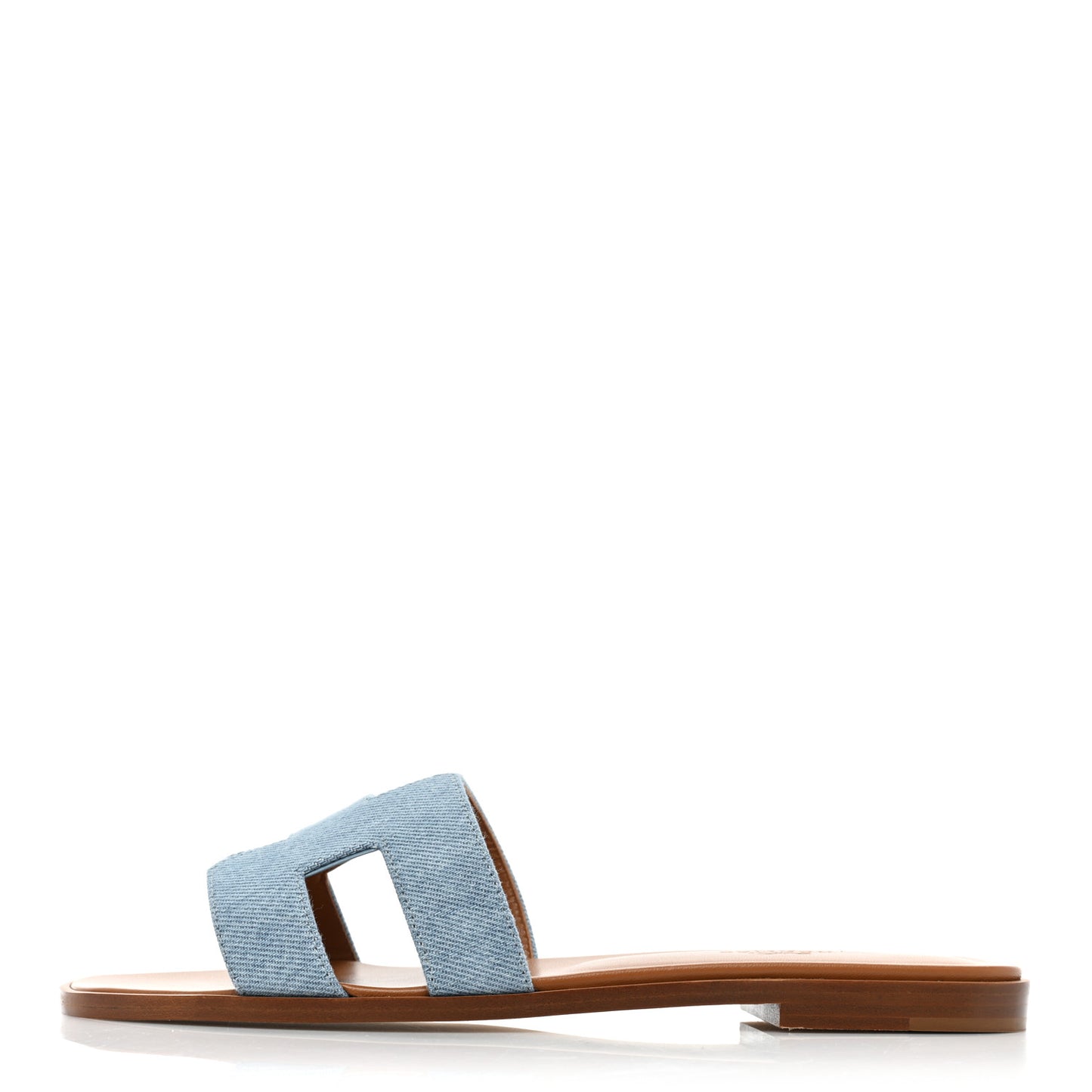 Denim Canvas Oran Sandals 37.5 Bleu Clair