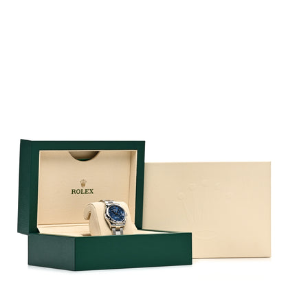 Rolex Stainless Steel Diamond 31mm Oyster Perpetual Datejust Watch Azzurro Blue Floral 278344RBR 5 of 5