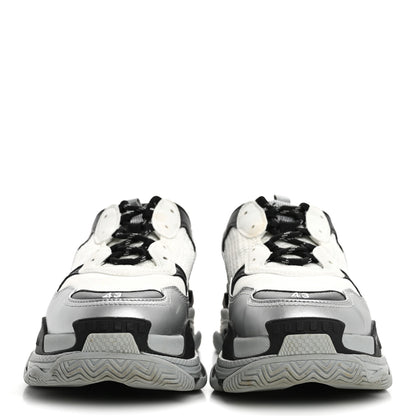 Balenciaga Metallic Fabric Mesh Mens Triple S Sneakers 10 Grey Dark Grey Black 3 of 19