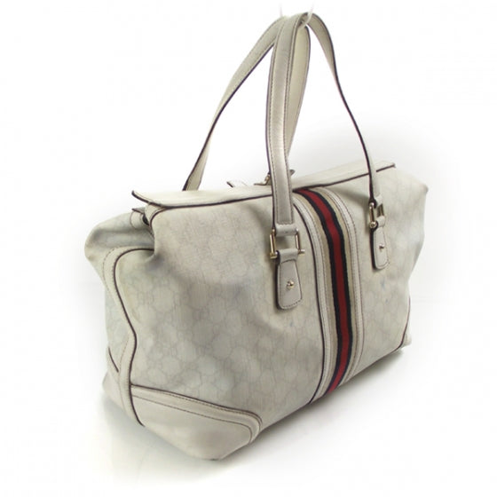 Gucci Monogram Large Treasure Boston Tote Ivory 3 of 10