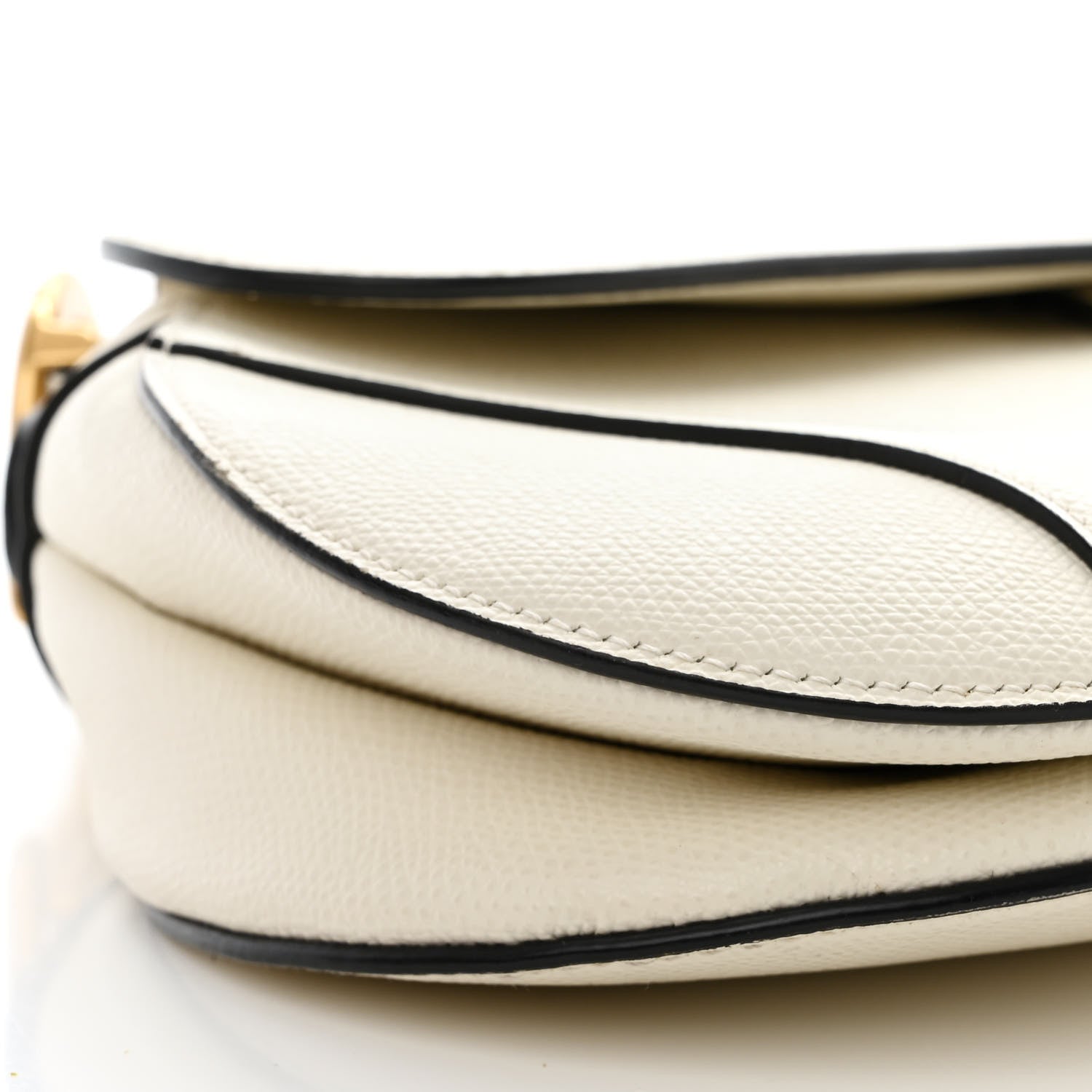 Christian Dior Grained Calfskin Saddle Bag White 10 of 11