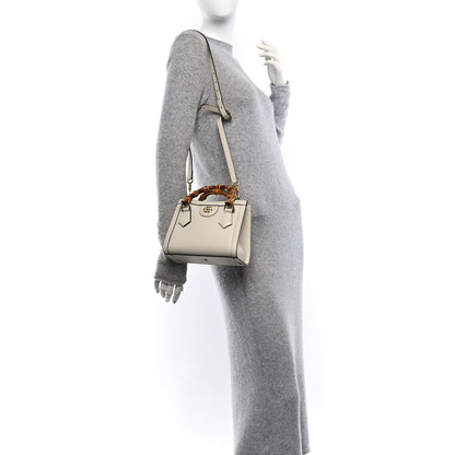 Gucci Wonka Grain Calfskin Mini Diana Tote Bag Mystic White 2 of 13