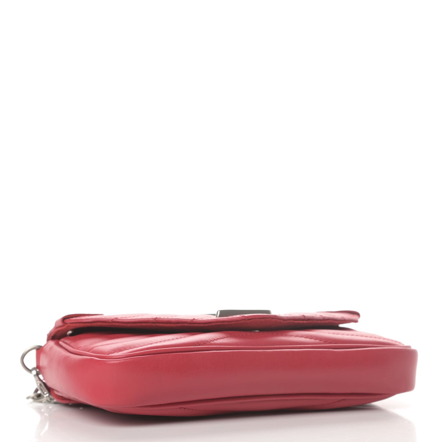 Calfskin New Wave Chain Pochette Scarlet