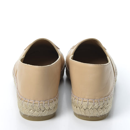 Chanel Lambskin CC Espadrilles 36 Beige Black 6 of 12