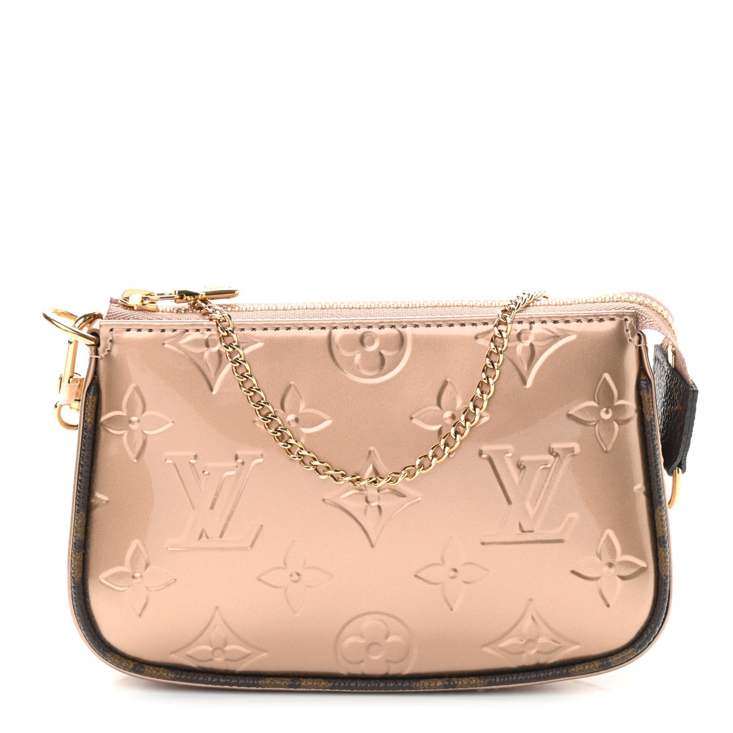 Louis Vuitton Metallic Vernis Mini Pochette Accessories Rose Gold 1 of 8