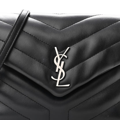 Saint Laurent Calfskin Y Quilted Monogram Toy Loulou Crossbody Bag Black 7 of 9
