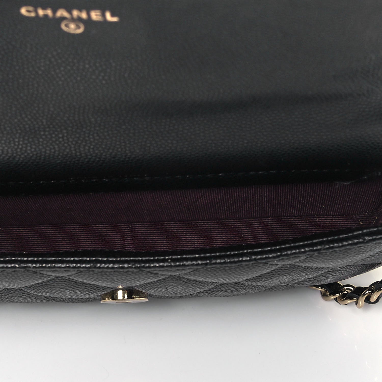 Chanel Caviar Quilted Flap Phone Holder With Chain Black 5 of 9