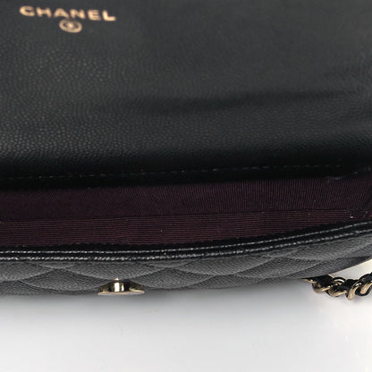 Chanel Caviar Quilted Flap Phone Holder With Chain Black 5 of 9