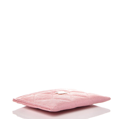 Chanel Iridescent Caviar Quilted Card Holder Rose Pink 4 of 9