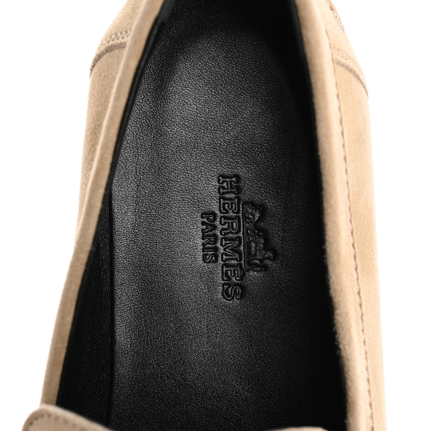 Suede Goatskin Womens Destin Loafers 36 Beige Argile