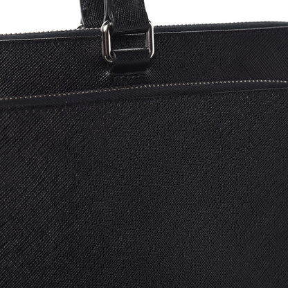Prada Saffiano Travel Briefcase Black 13 of 16