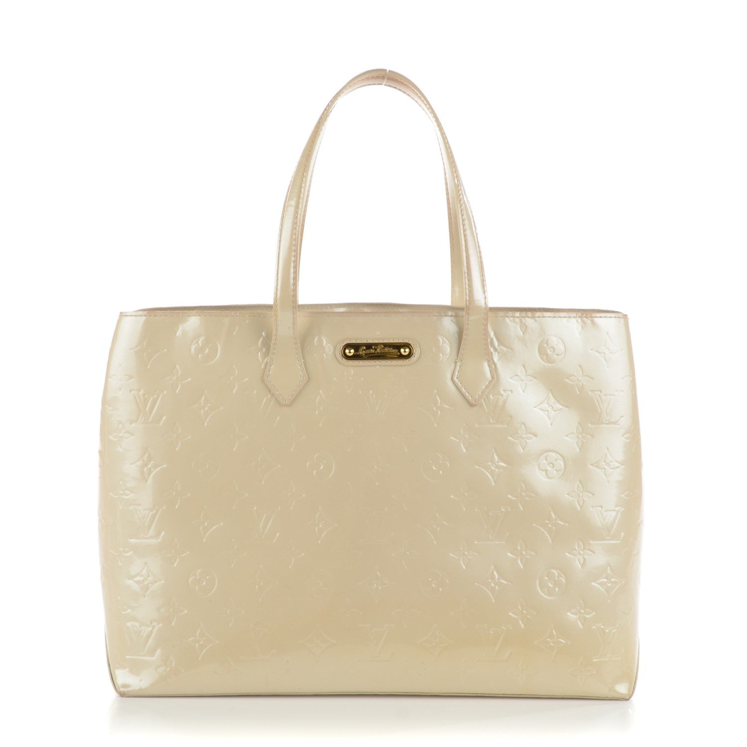 Louis Vuitton Vernis Wilshire MM Blanc Corail 1 of 10