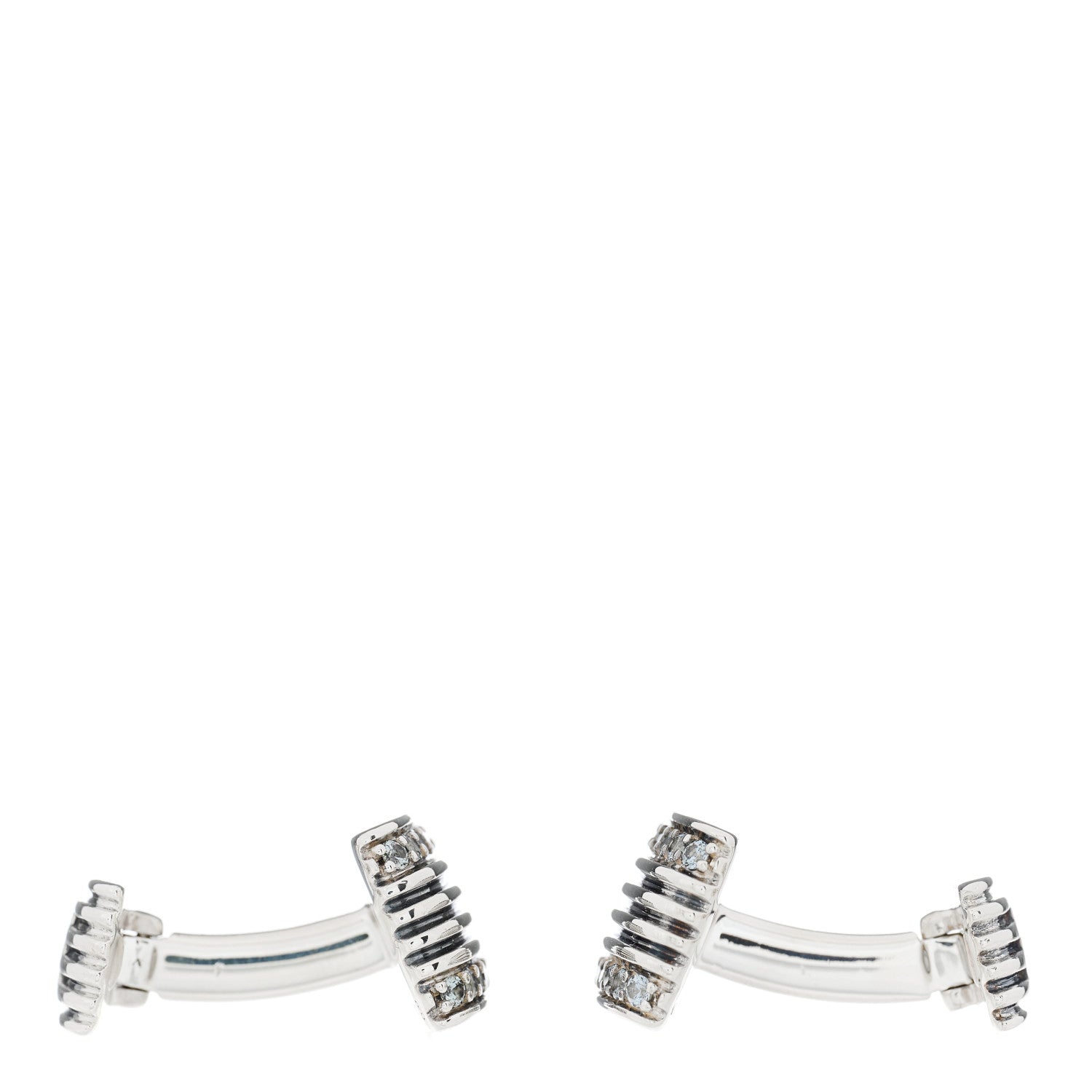 David Yurman Sterling Silver Gray Sapphire Royal Cord Cufflinks 2 of 5