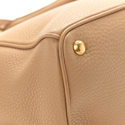 Prada Vitello Daino Large Double Zip Tote Sughero 9 of 10