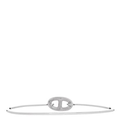 Hermes 18K White Gold Diamond Farandole Bangle Bracelet SH 2 of 4