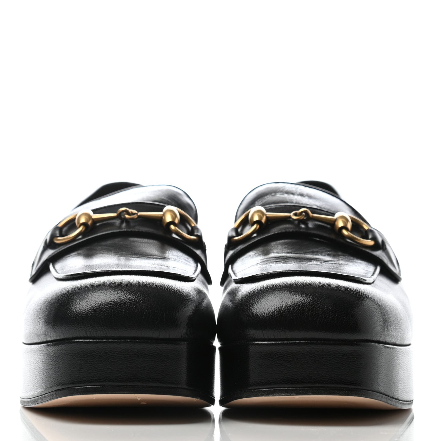 Goatskin Houdan Platform Loafers 41 Black