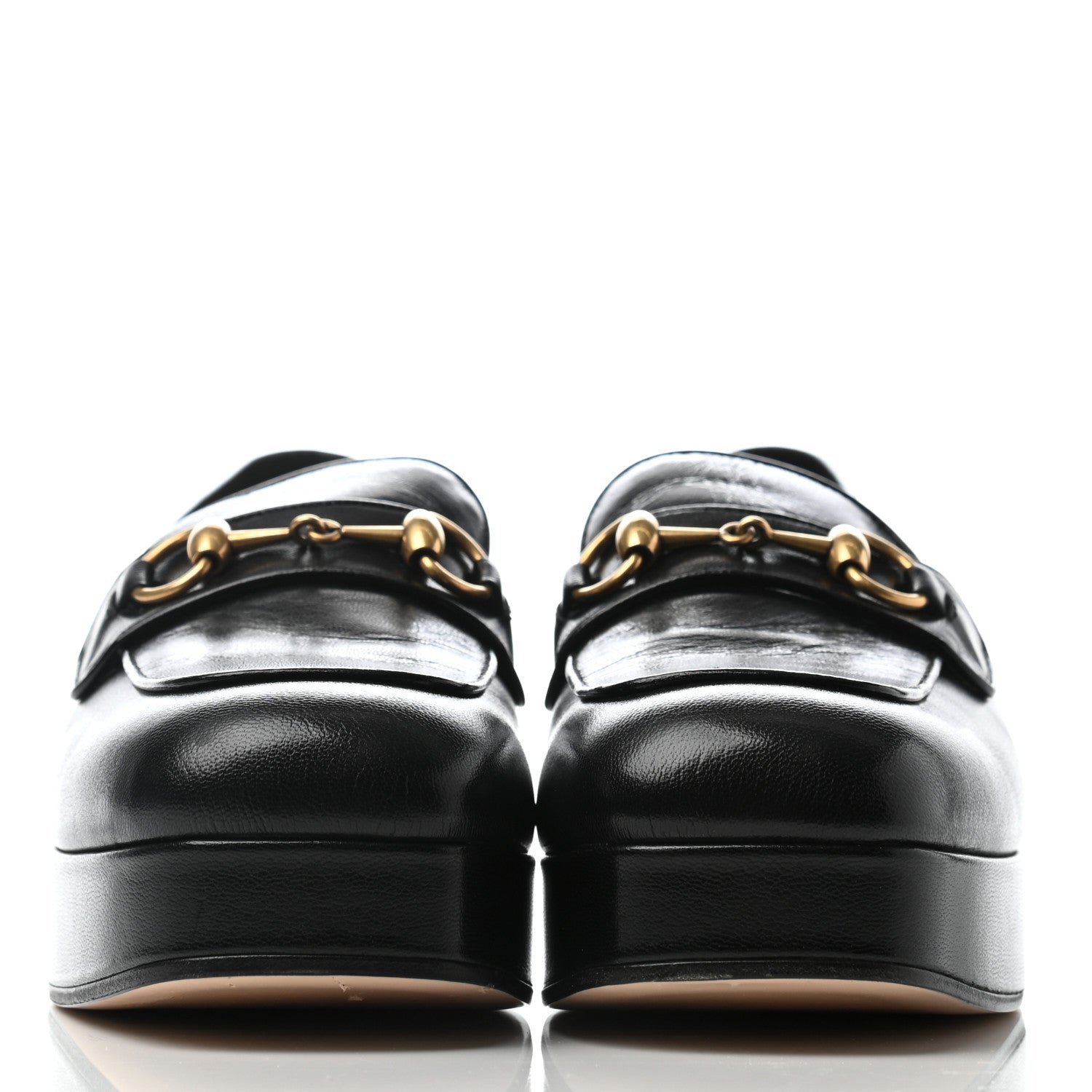 Gucci Goatskin Houdan Platform Loafers 41 Black 2 of 6