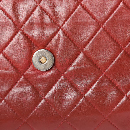 Chanel Lambskin Quilted Tassel Shoulder Flap Bag Red 15 of 19