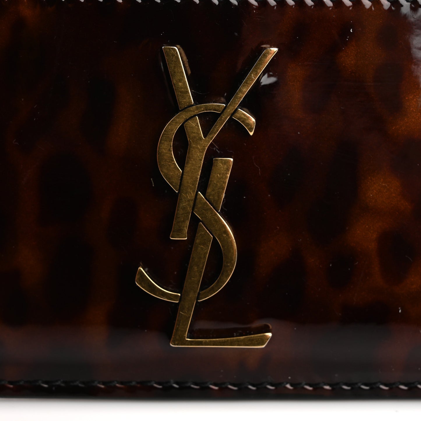 Patent Monogram Credit Card Case Tortoiseshell