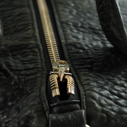 Alexander Wang Pebbled Lambskin Rocco Duffel Black Pale Gold Hardware 10 of 14