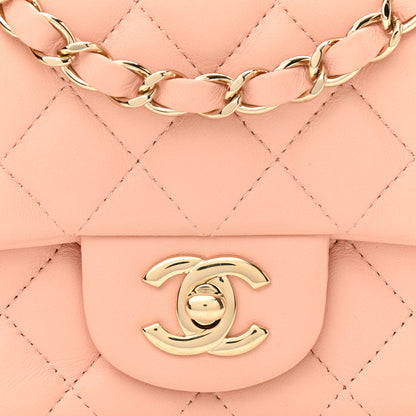 Chanel Lambskin Quilted Mini Square Flap Light Pink 7 of 10