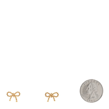 Tiffany 18K Yellow Gold Twist Bow Earrings 2 of 4