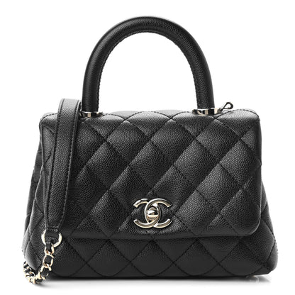 Chanel Caviar Quilted Extra Mini Coco Handle Flap Black 1 of 10