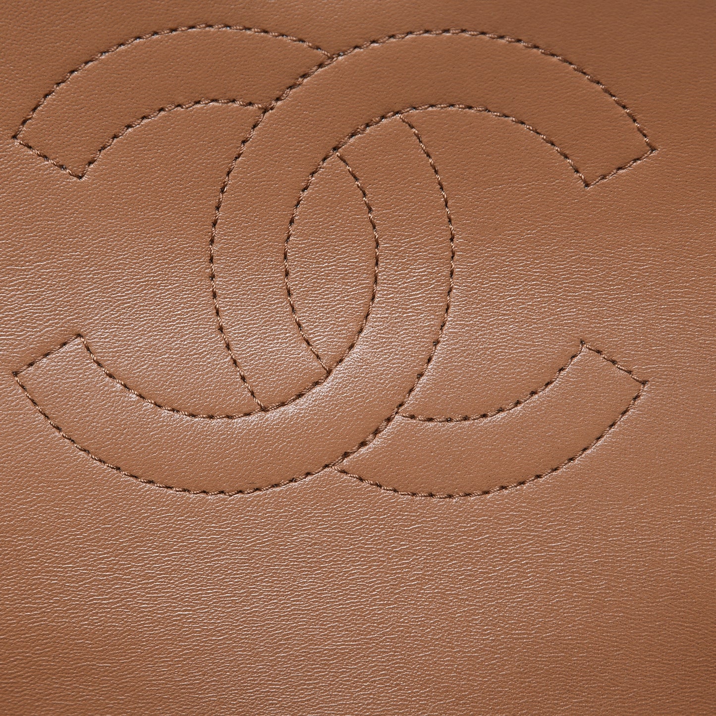 Lambskin Quilted Small Trendy CC Flap Dual Handle Bag Camel