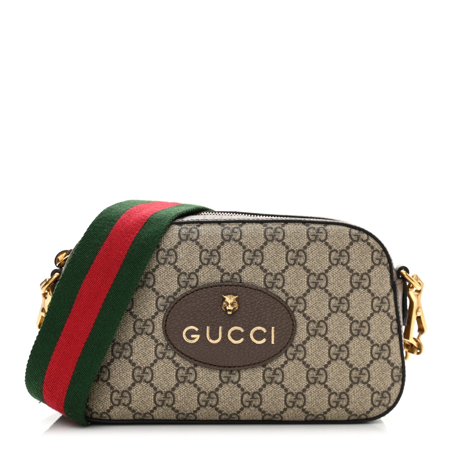 GG Supreme Monogram Web Neo Vintage Shoulder Bag Beige New Acero Crop