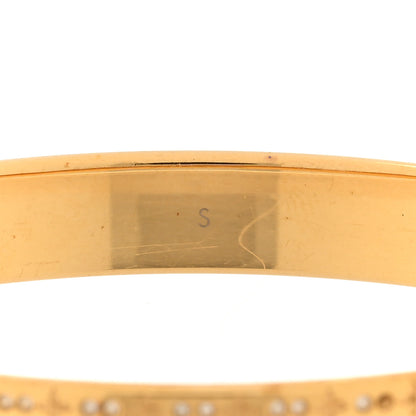 Louis Vuitton Brass Crystal Monogram Nanogram Strass Cuff S Gold 5 of 5