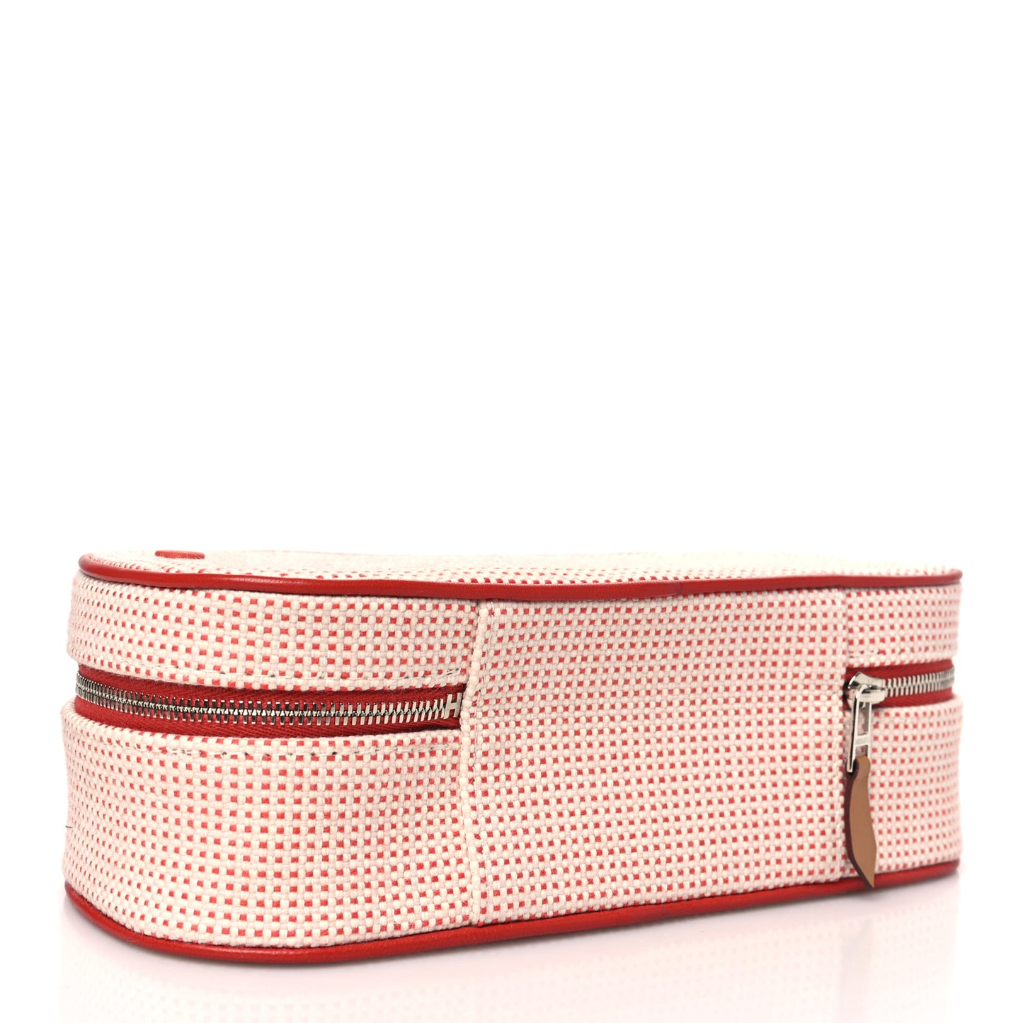 Cotton H Canvas Lambskin Escale Case Vermillon