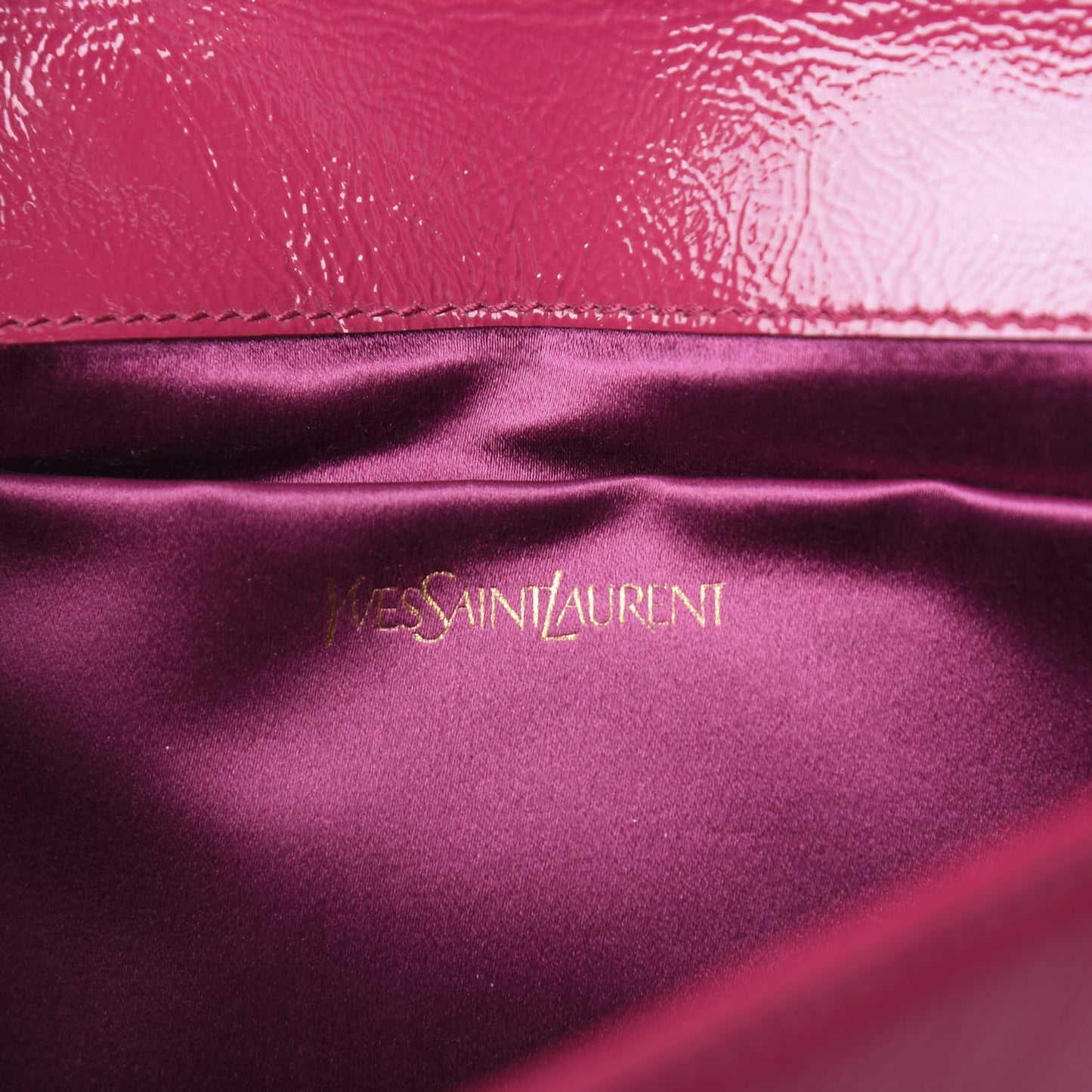 Textured Patent Monogram Large Belle De Jour Clutch Fuchsia