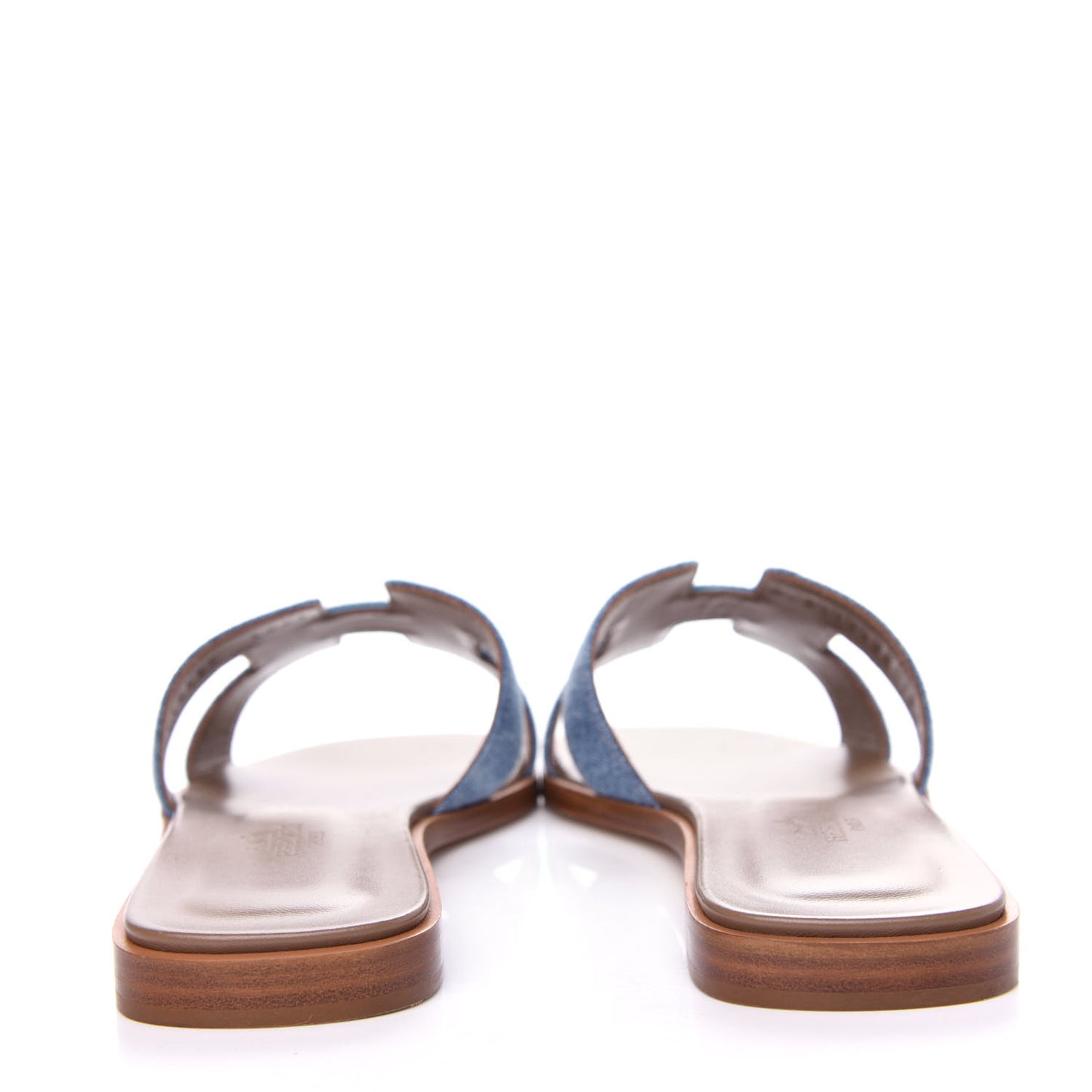 Denim Canvas Oran Sandals 36.5 Bleu Clair