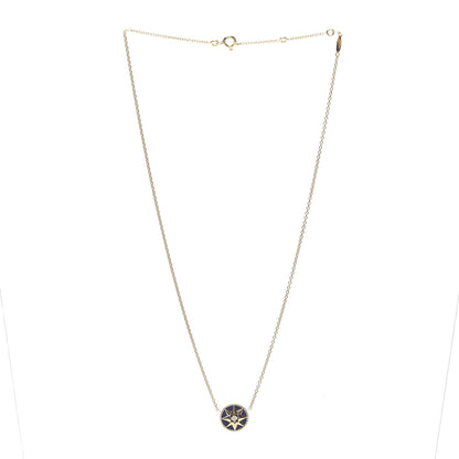 Christian Dior 18K Yellow Gold Diamond Lapis Lazuli Rose Des Vents Necklace 3 of 7