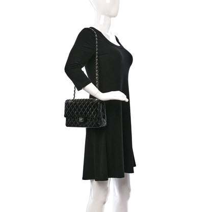 Chanel Patent Quilted Medium Double Flap Black 2 of 9