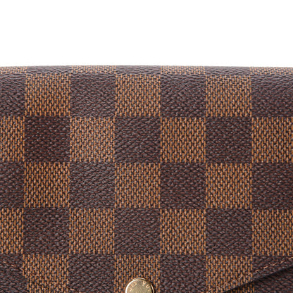 Louis Vuitton Damier Ebene Pochette Felicie Chain Wallet 9 of 12
