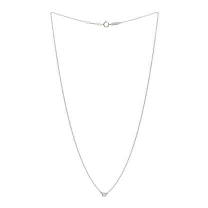 Tiffany Platinum Diamond .08ct Elsa Peretti Diamonds by the Yard Pendant Necklace 3 of 4