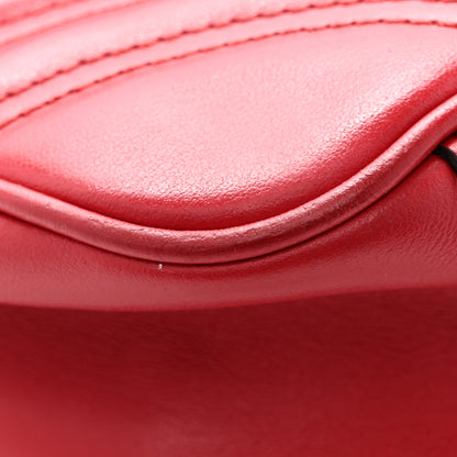 Gucci Calfskin Matelasse Small GG Marmont Shoulder Bag Hibiscus Red 12 of 13