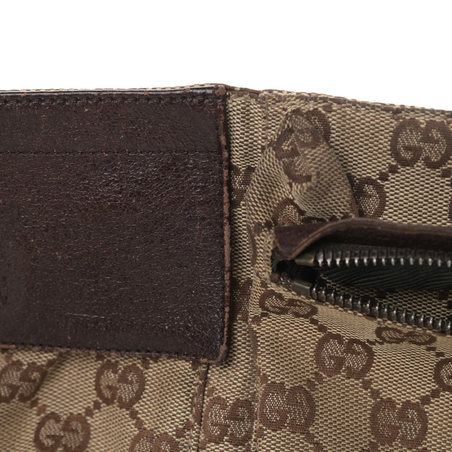 Gucci GG Monogram Double Pocket Belt Bag Dark Brown 14 of 18