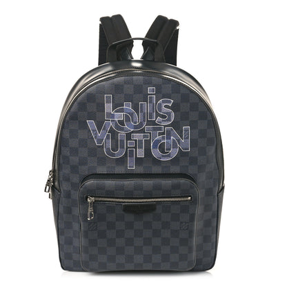 Louis Vuitton Damier Graphite Logo Josh Backpack Grey 1 of 8