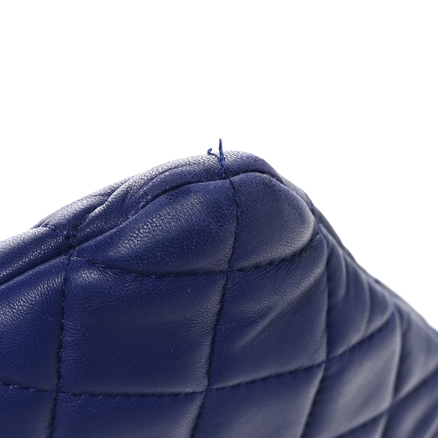 Chanel Lambskin Quilted Large Beauty CC Cosmetic Case Navy 10 of 10