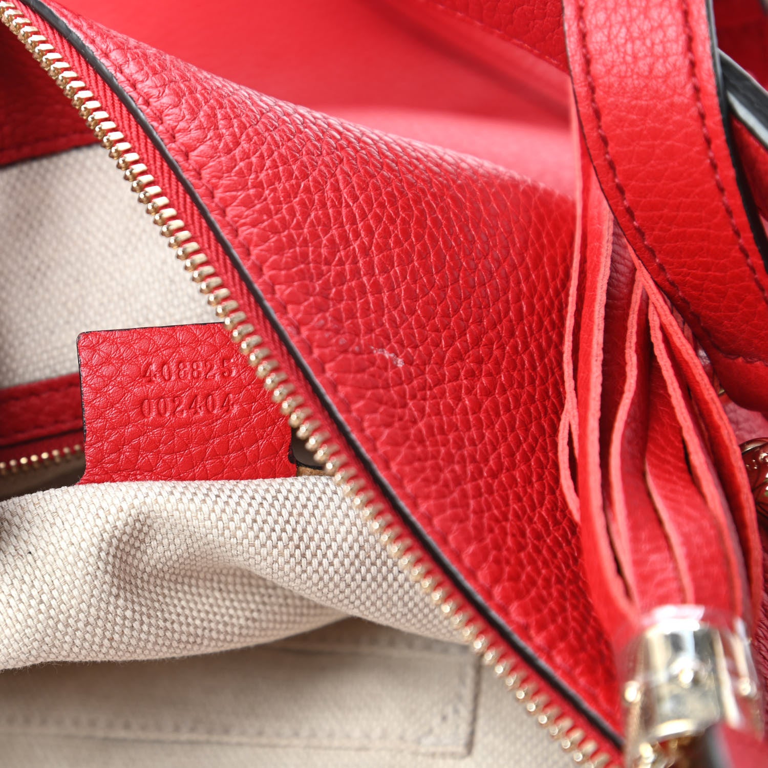 Gucci Pebbled Calfskin Large Soho Hobo Tabasco Red 9 of 11