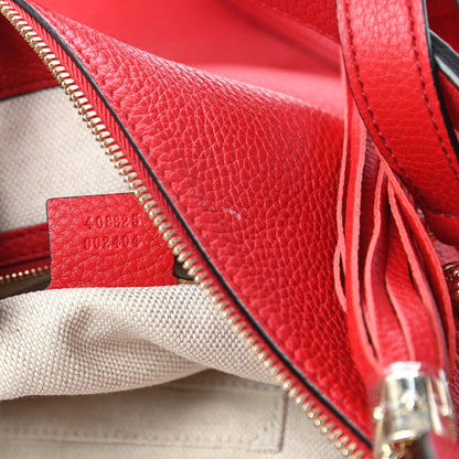 Gucci Pebbled Calfskin Large Soho Hobo Tabasco Red 9 of 11