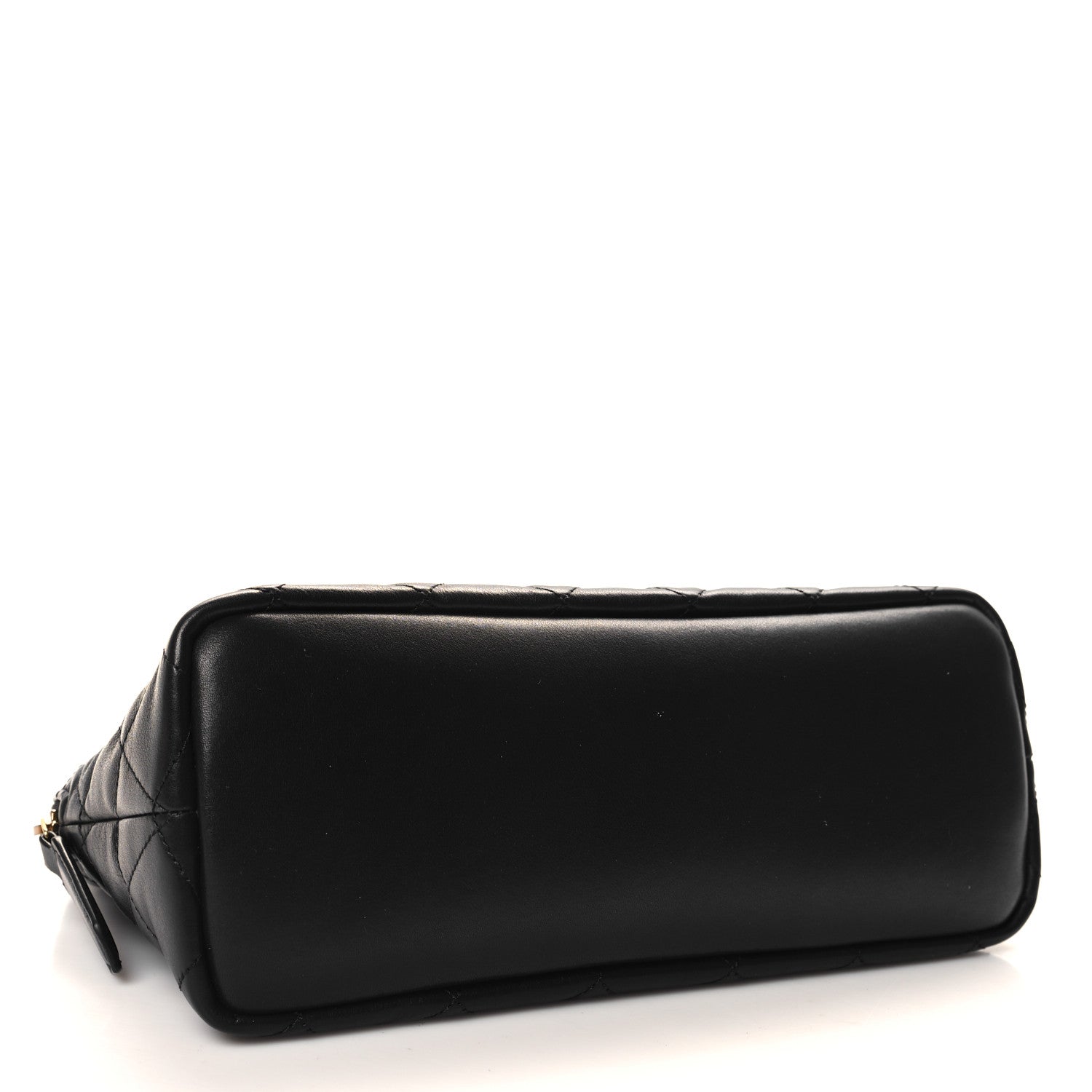 Saint Laurent Calfskin Quilted Embroidered Cassandre Large Cosmetic Pouch Black 4 of 7