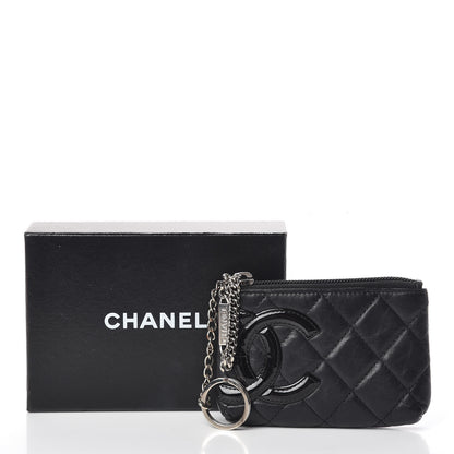 Chanel Calfskin Quilted Cambon Key Pouch Black 9 of 9