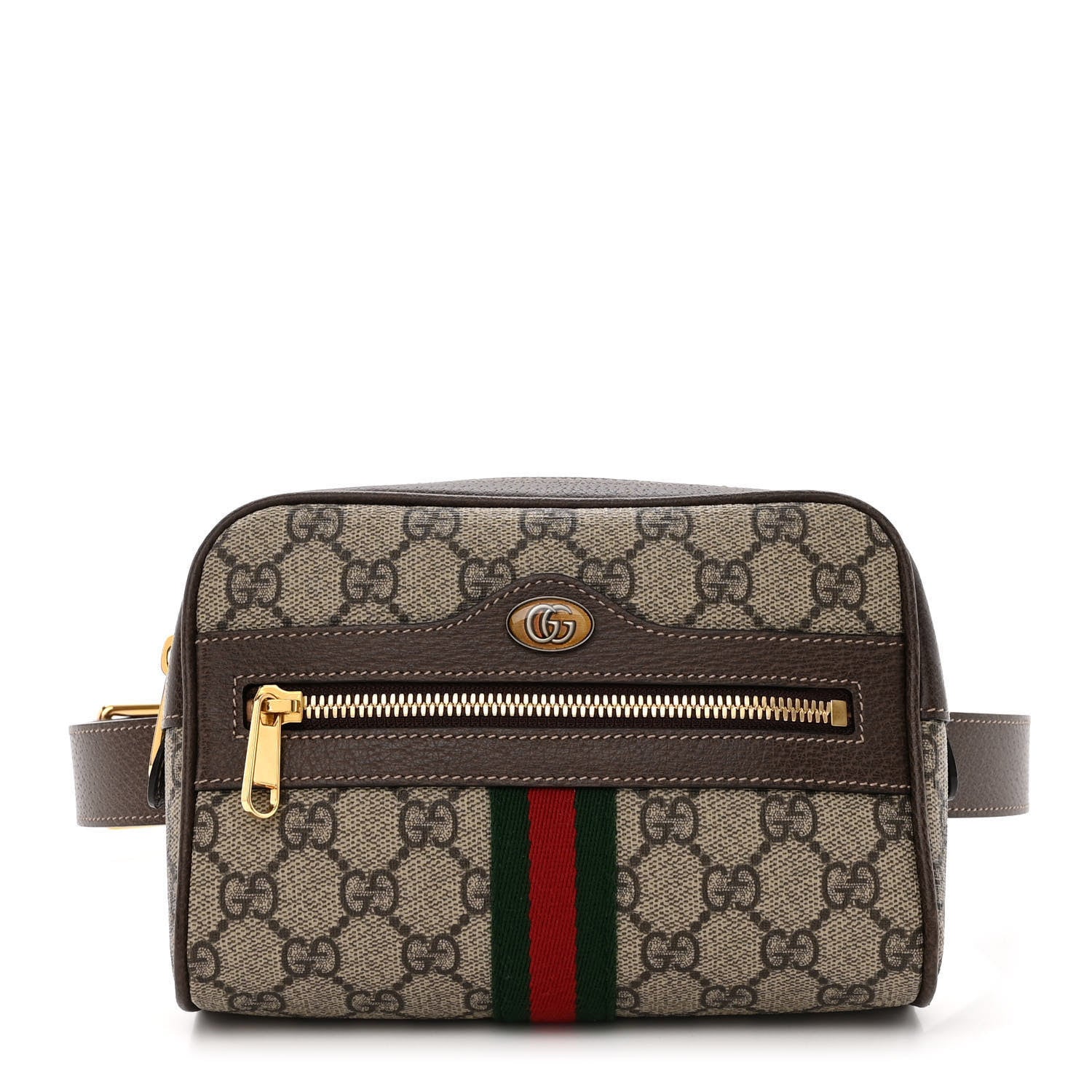 Gucci GG Supreme Monogram Web Small Ophidia Belt Bag 75 30 Dark Brown 1 of 10
