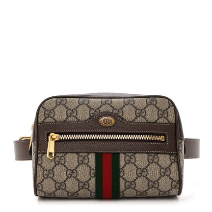 Gucci GG Supreme Monogram Web Small Ophidia Belt Bag 75 30 Dark Brown 1 of 10